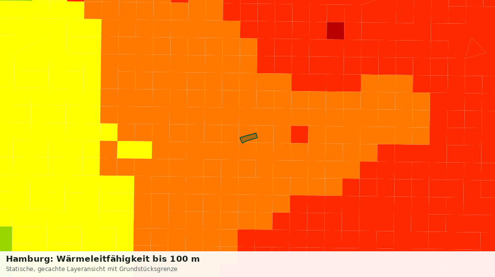 Statische Kartenansicht: Hamburg: Wärmeleitfähigkeit bis 100 m