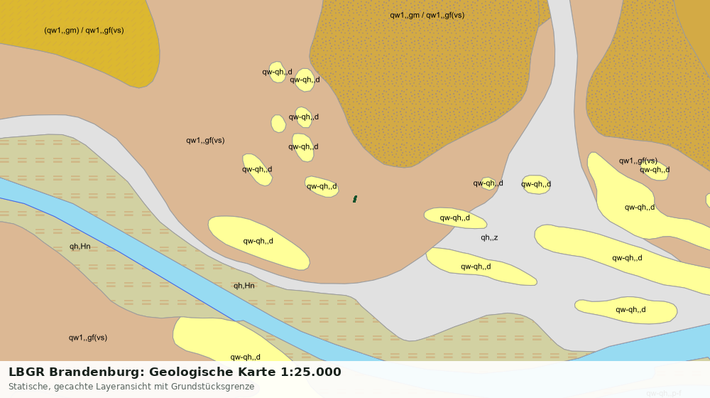Statische Kartenansicht: LBGR Brandenburg: Geologische Karte 1:25.000