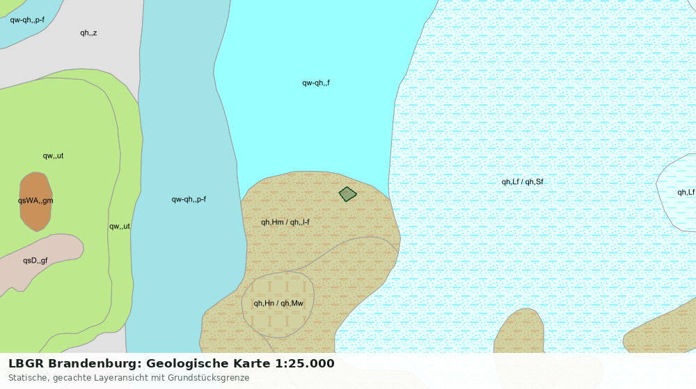 Statische Kartenansicht: LBGR Brandenburg: Geologische Karte 1:25.000
