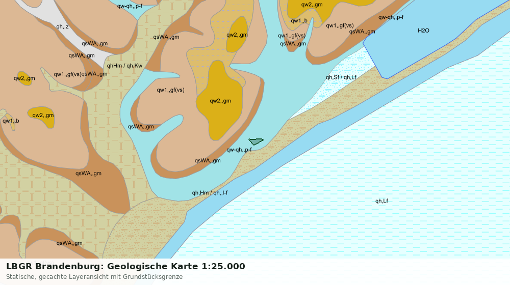 Statische Kartenansicht: LBGR Brandenburg: Geologische Karte 1:25.000