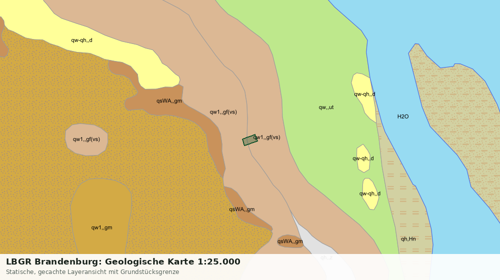 Statische Kartenansicht: LBGR Brandenburg: Geologische Karte 1:25.000