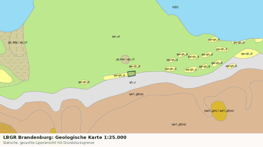 Statische Kartenansicht: LBGR Brandenburg: Geologische Karte 1:25.000