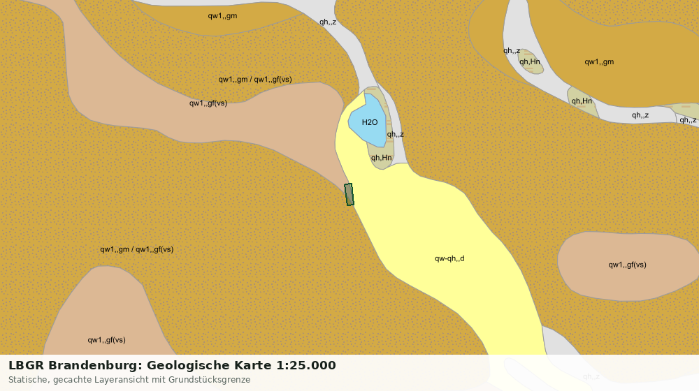 Statische Kartenansicht: LBGR Brandenburg: Geologische Karte 1:25.000