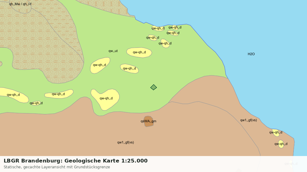 Statische Kartenansicht: LBGR Brandenburg: Geologische Karte 1:25.000