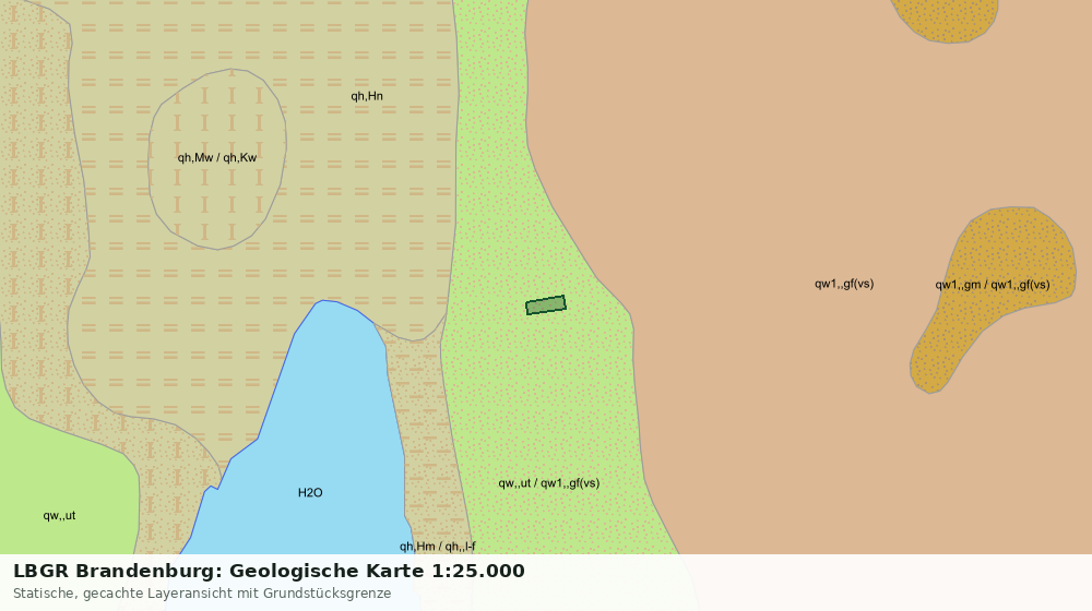 Statische Kartenansicht: LBGR Brandenburg: Geologische Karte 1:25.000