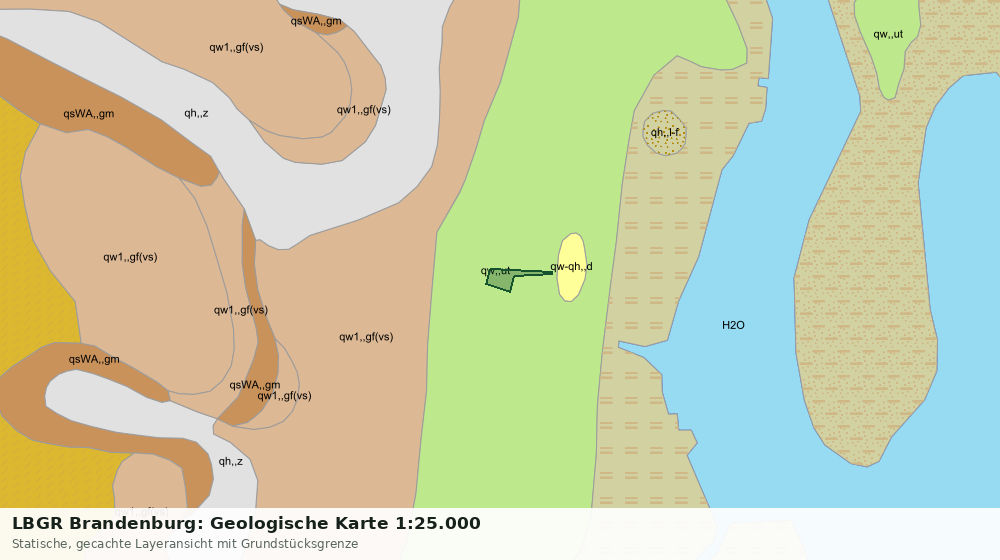 Statische Kartenansicht: LBGR Brandenburg: Geologische Karte 1:25.000