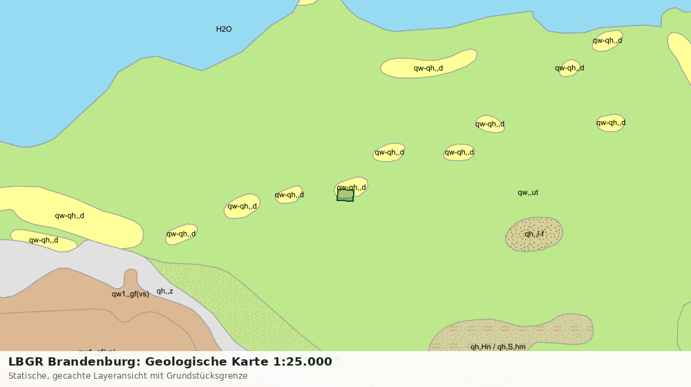 Statische Kartenansicht: LBGR Brandenburg: Geologische Karte 1:25.000