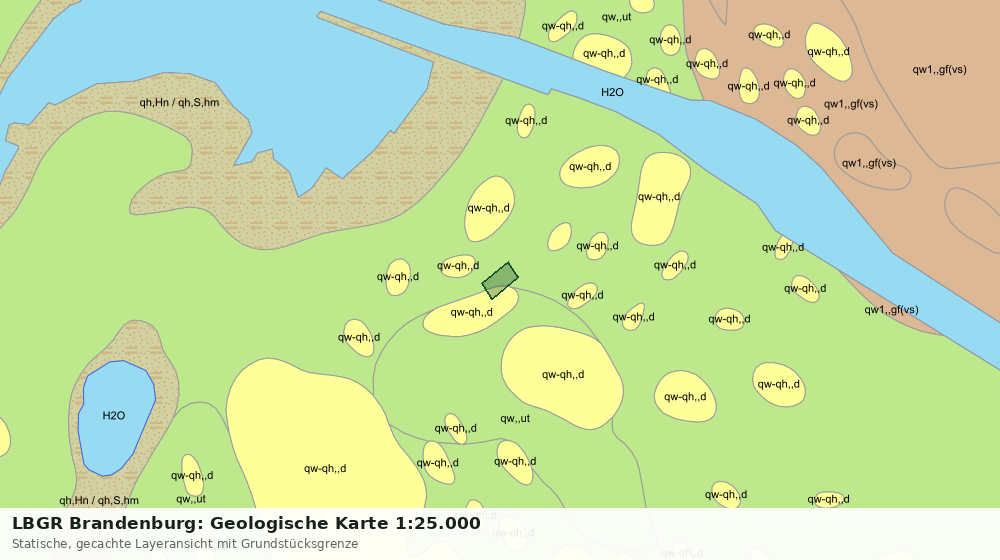 Statische Kartenansicht: LBGR Brandenburg: Geologische Karte 1:25.000