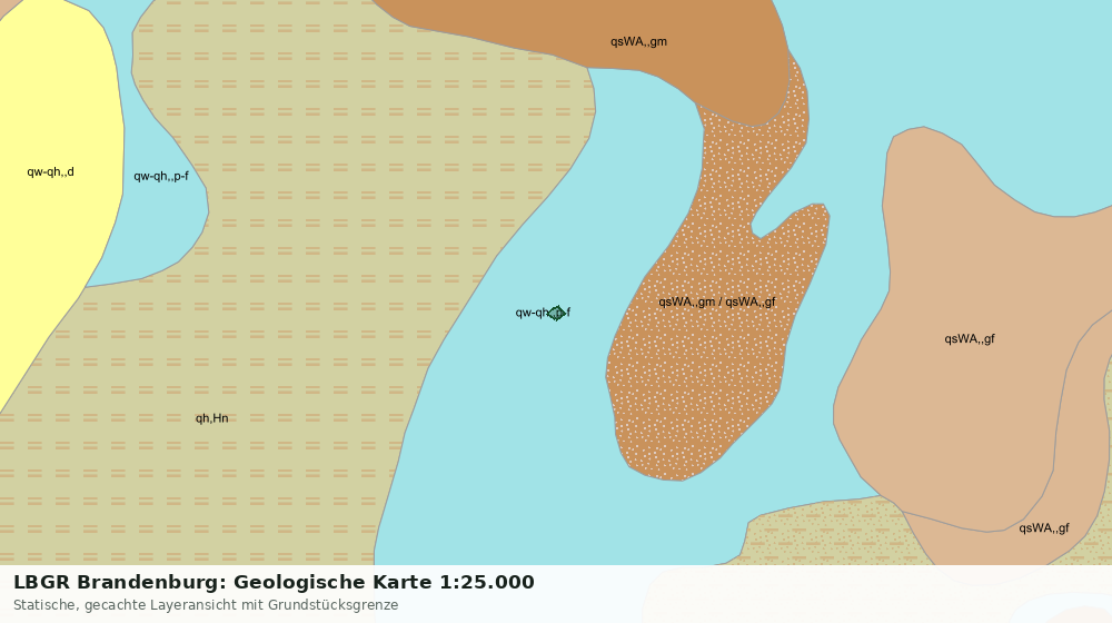 Statische Kartenansicht: LBGR Brandenburg: Geologische Karte 1:25.000