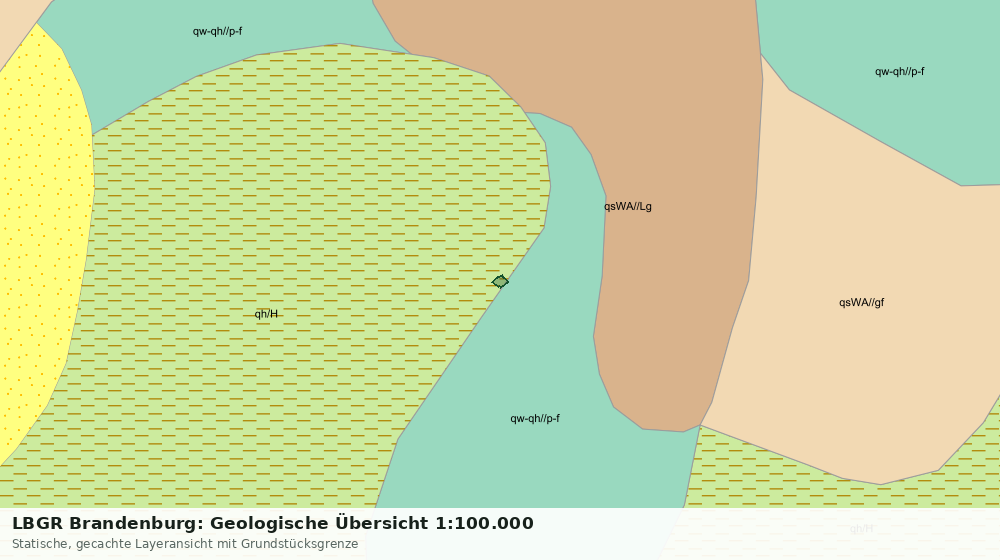 Statische Kartenansicht: LBGR Brandenburg: Geologische Übersicht 1:100.000