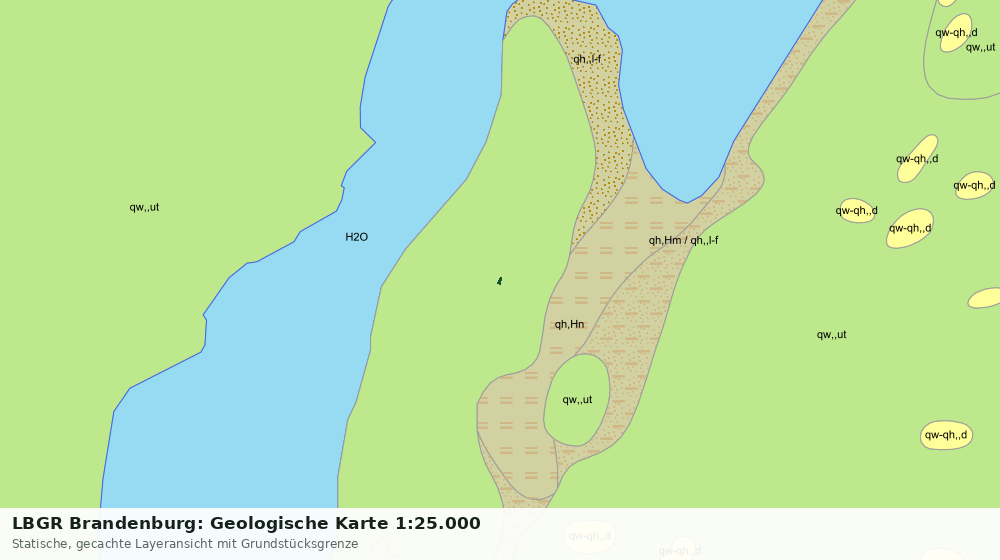 Statische Kartenansicht: LBGR Brandenburg: Geologische Karte 1:25.000