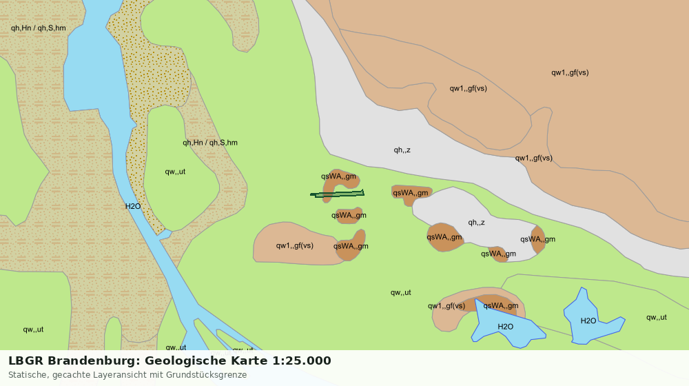Statische Kartenansicht: LBGR Brandenburg: Geologische Karte 1:25.000