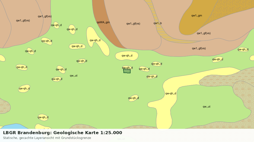 Statische Kartenansicht: LBGR Brandenburg: Geologische Karte 1:25.000