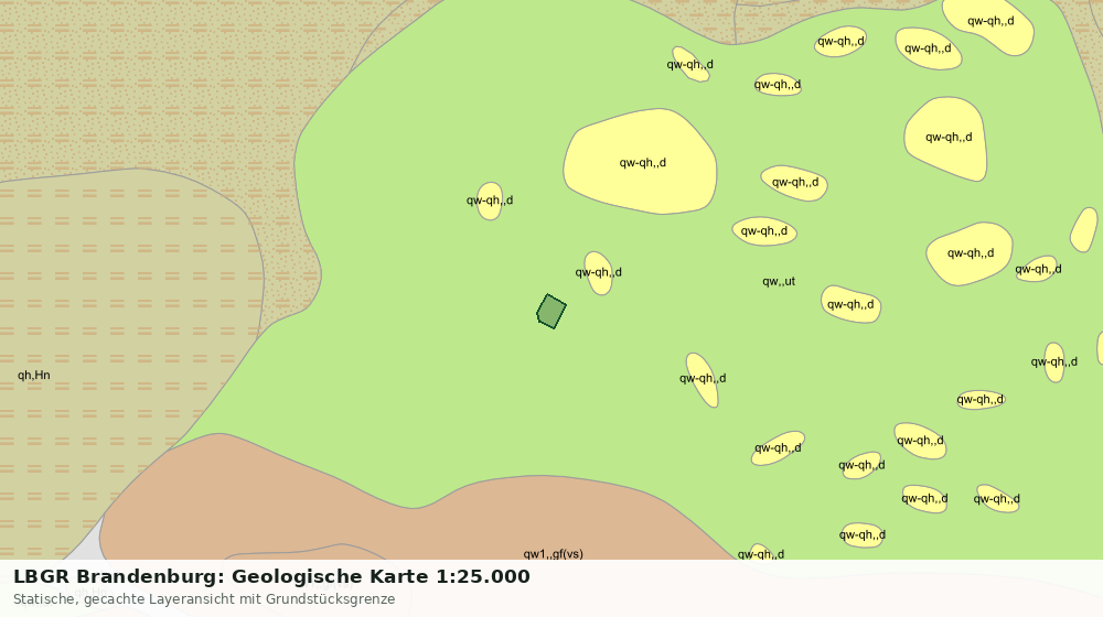 Statische Kartenansicht: LBGR Brandenburg: Geologische Karte 1:25.000