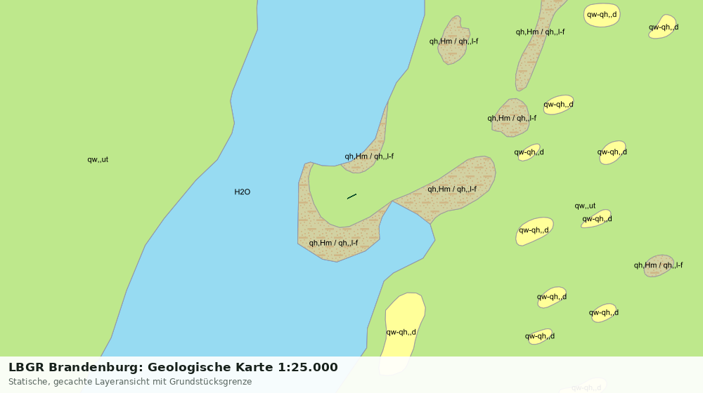 Statische Kartenansicht: LBGR Brandenburg: Geologische Karte 1:25.000