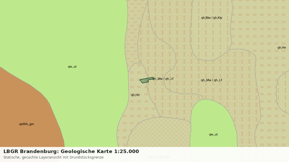 Statische Kartenansicht: LBGR Brandenburg: Geologische Karte 1:25.000