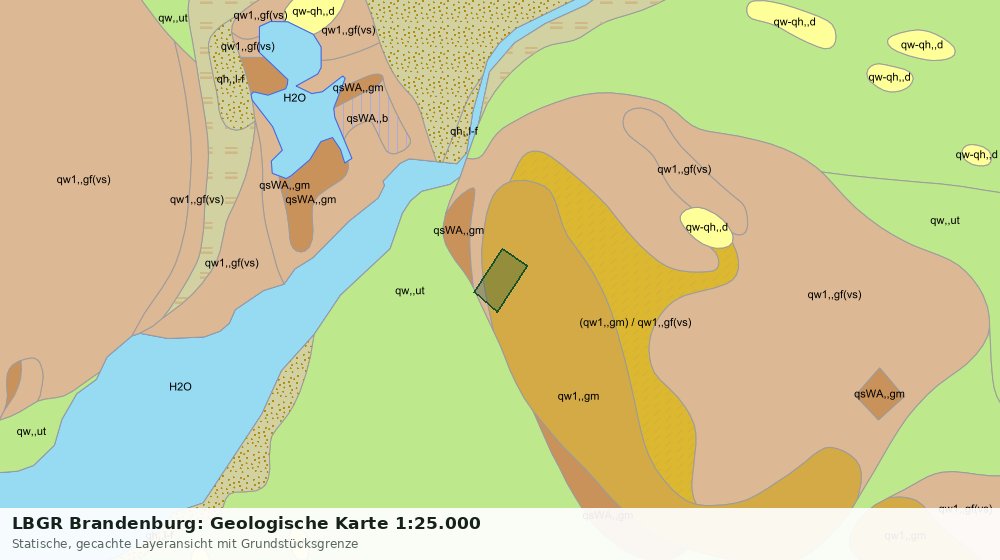Statische Kartenansicht: LBGR Brandenburg: Geologische Karte 1:25.000