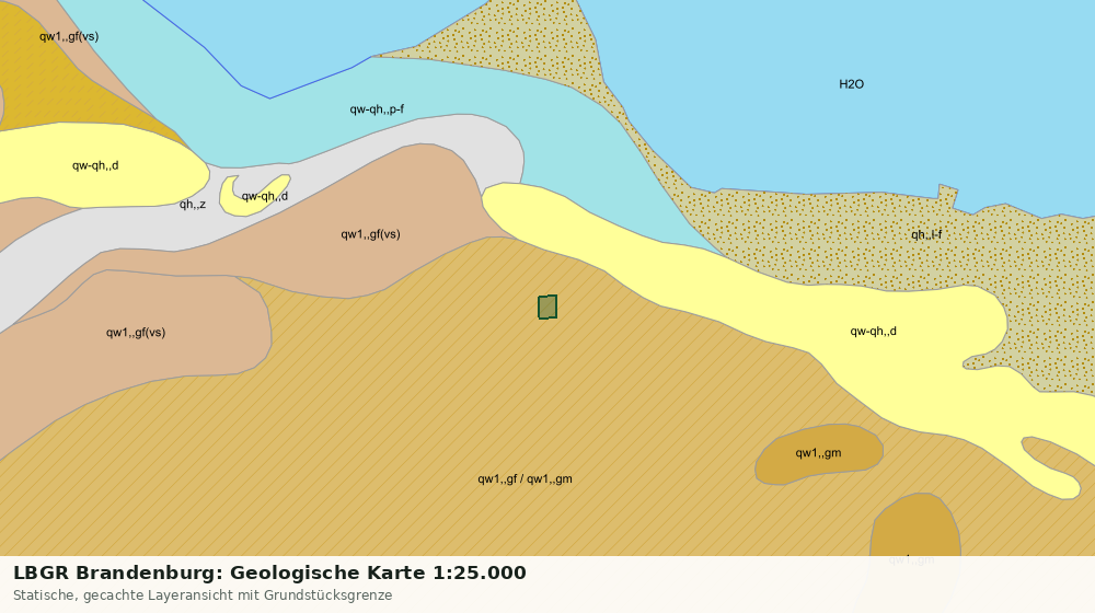 Statische Kartenansicht: LBGR Brandenburg: Geologische Karte 1:25.000
