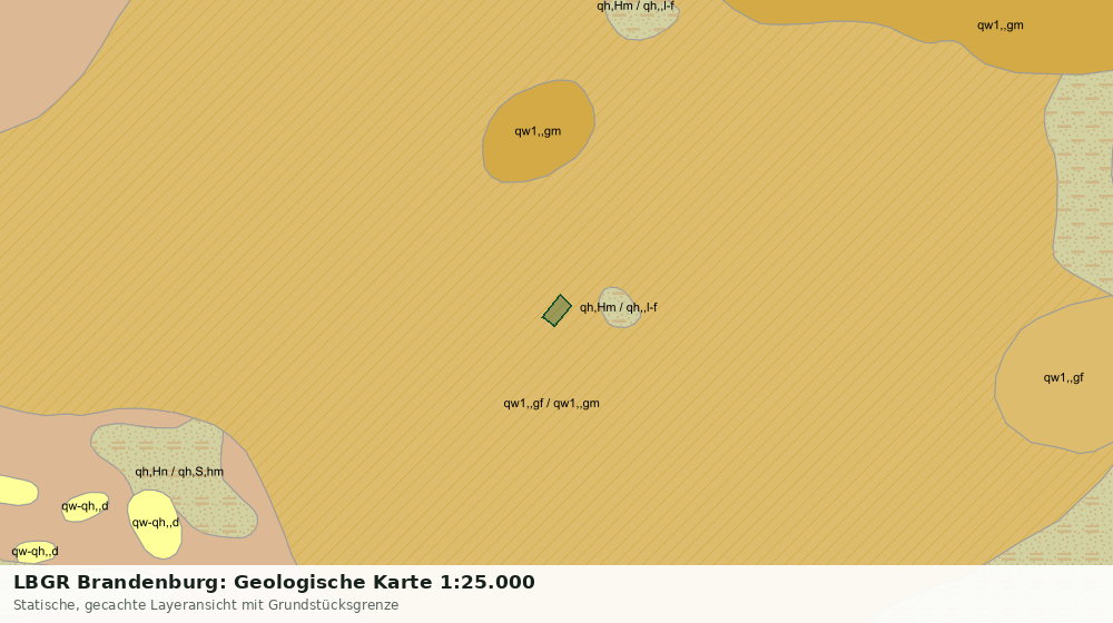 Statische Kartenansicht: LBGR Brandenburg: Geologische Karte 1:25.000
