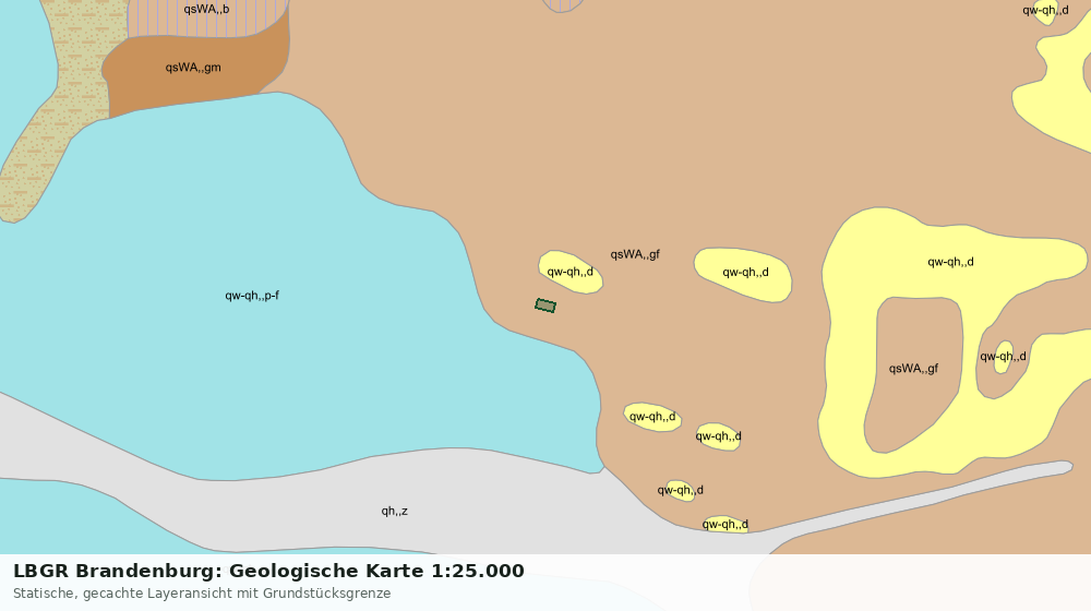 Statische Kartenansicht: LBGR Brandenburg: Geologische Karte 1:25.000
