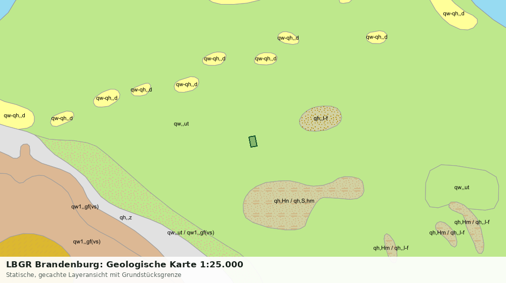 Statische Kartenansicht: LBGR Brandenburg: Geologische Karte 1:25.000