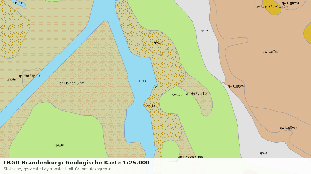 Statische Kartenansicht: LBGR Brandenburg: Geologische Karte 1:25.000