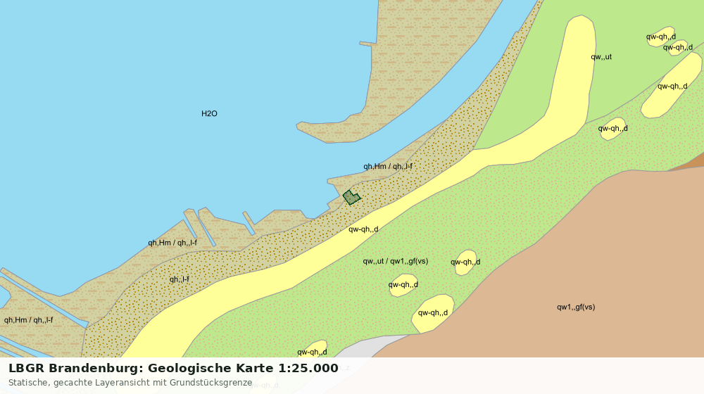 Statische Kartenansicht: LBGR Brandenburg: Geologische Karte 1:25.000