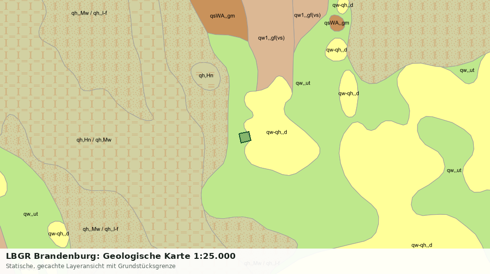 Statische Kartenansicht: LBGR Brandenburg: Geologische Karte 1:25.000