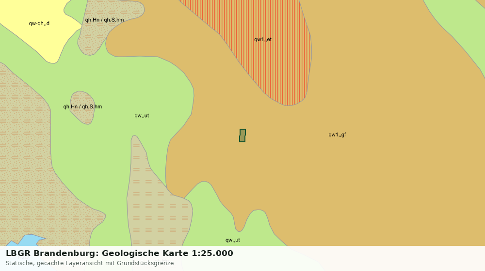 Statische Kartenansicht: LBGR Brandenburg: Geologische Karte 1:25.000
