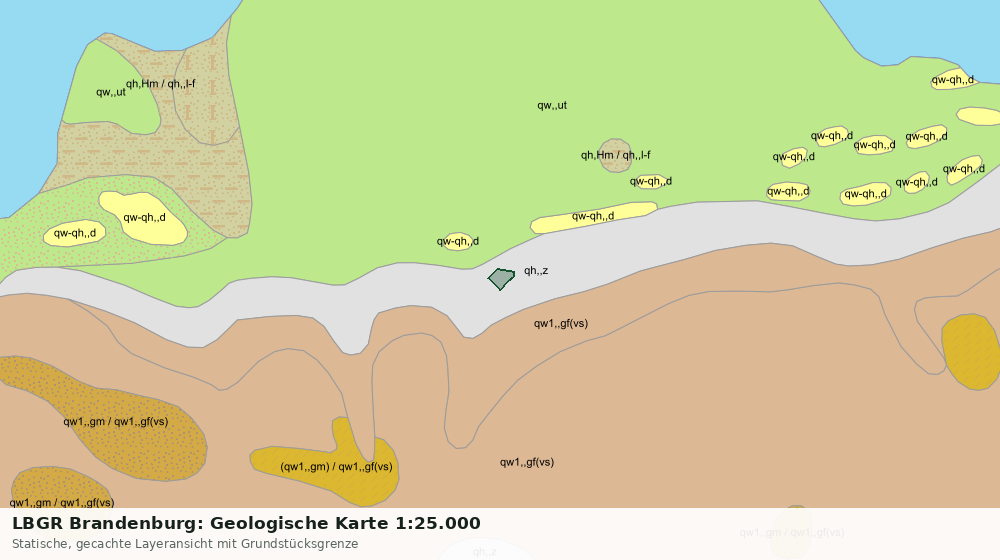 Statische Kartenansicht: LBGR Brandenburg: Geologische Karte 1:25.000