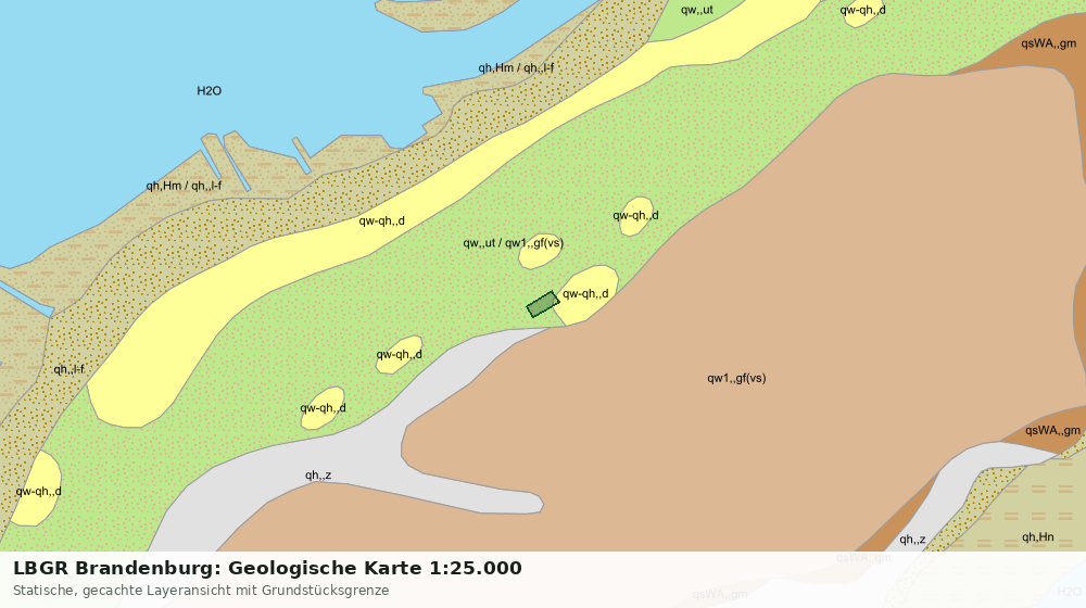 Statische Kartenansicht: LBGR Brandenburg: Geologische Karte 1:25.000