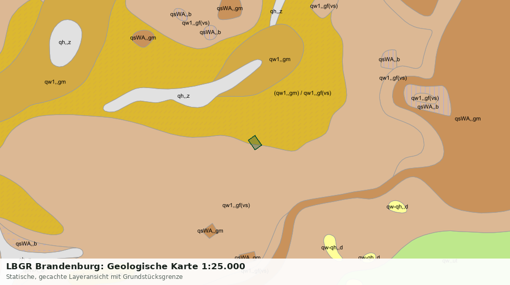 Statische Kartenansicht: LBGR Brandenburg: Geologische Karte 1:25.000