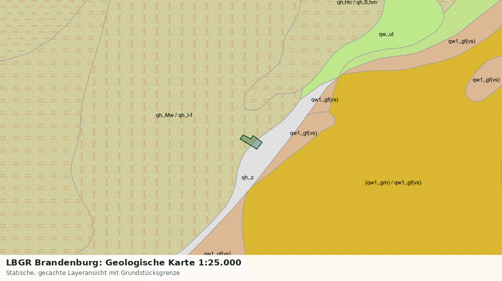 Statische Kartenansicht: LBGR Brandenburg: Geologische Karte 1:25.000