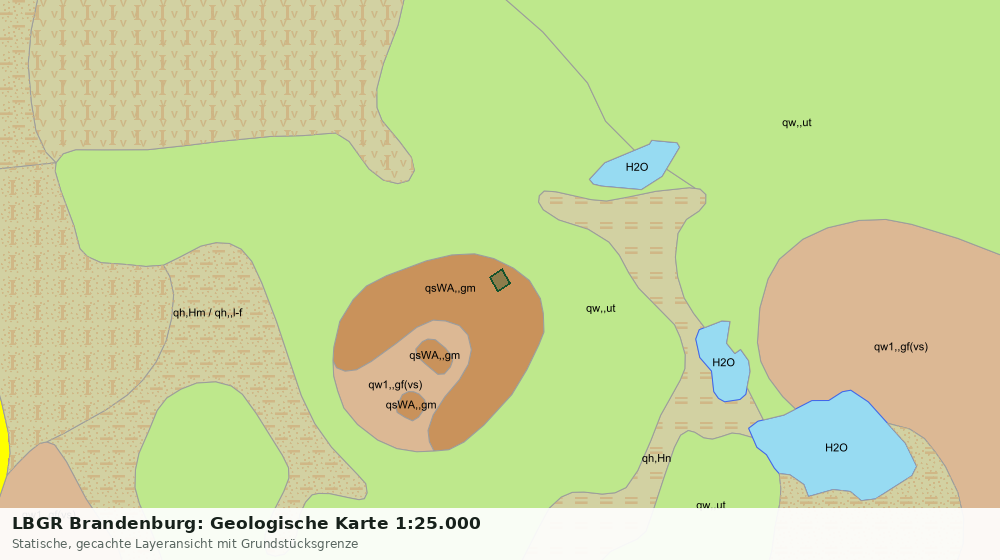 Statische Kartenansicht: LBGR Brandenburg: Geologische Karte 1:25.000