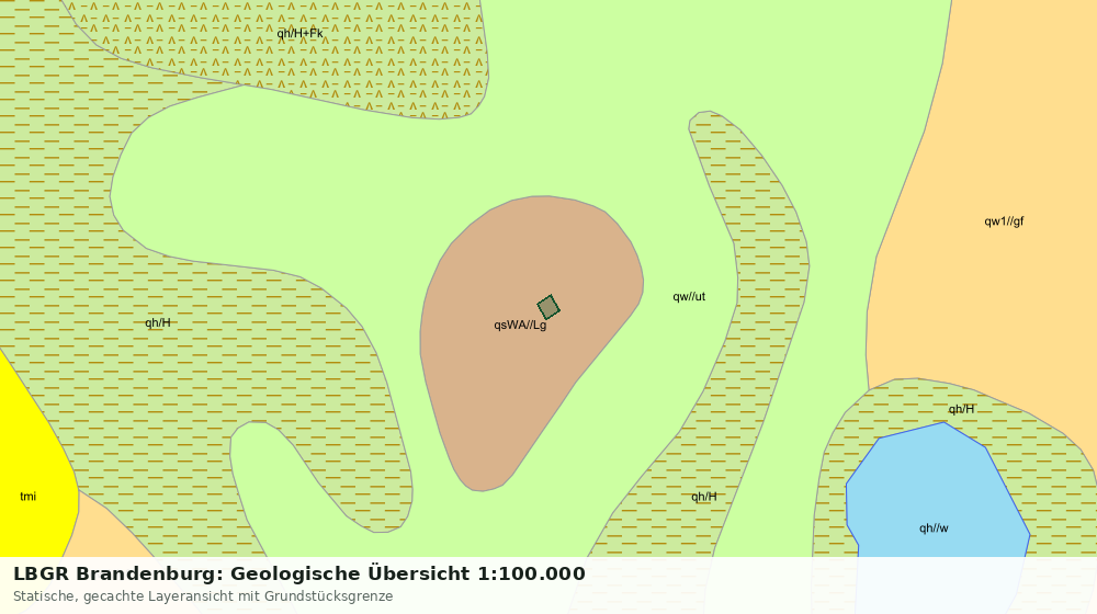 Statische Kartenansicht: LBGR Brandenburg: Geologische Übersicht 1:100.000