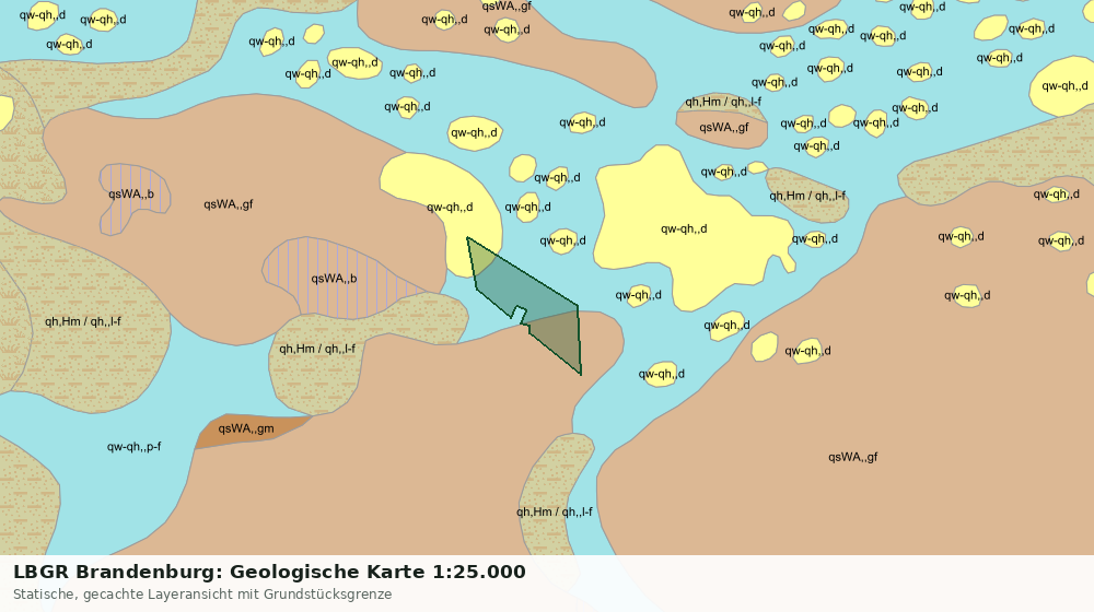 Statische Kartenansicht: LBGR Brandenburg: Geologische Karte 1:25.000