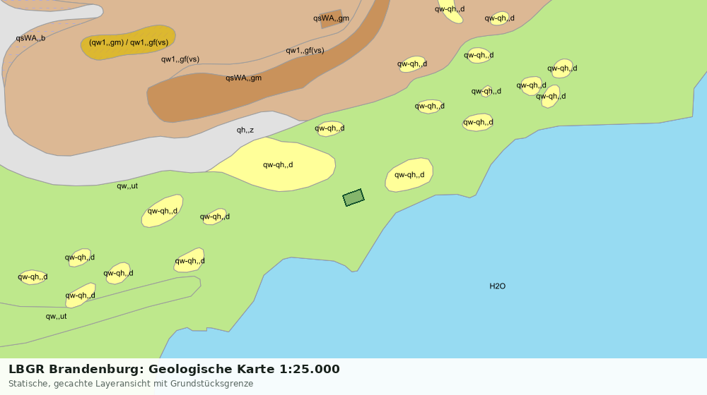 Statische Kartenansicht: LBGR Brandenburg: Geologische Karte 1:25.000