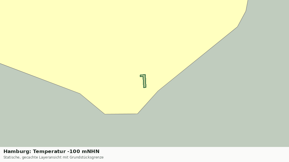 Statische Kartenansicht: Hamburg: Temperatur -100 mNHN