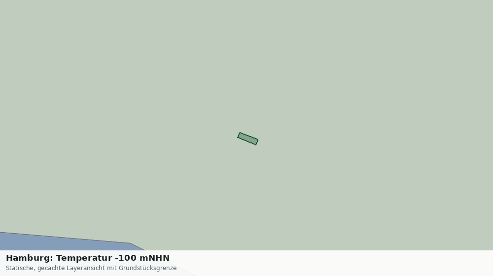 Statische Kartenansicht: Hamburg: Temperatur -100 mNHN