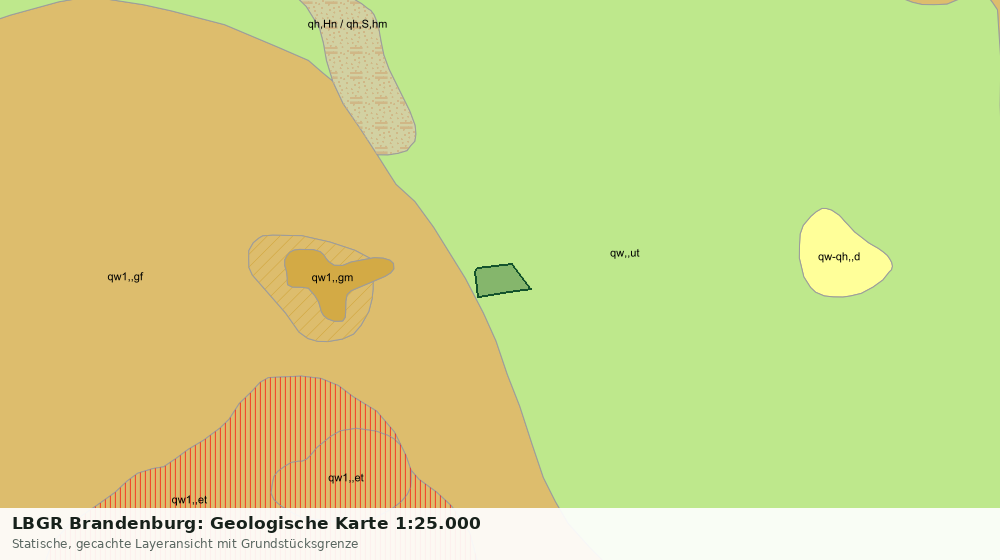 Statische Kartenansicht: LBGR Brandenburg: Geologische Karte 1:25.000