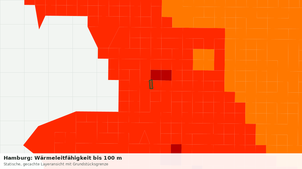 Statische Kartenansicht: Hamburg: Wärmeleitfähigkeit bis 100 m
