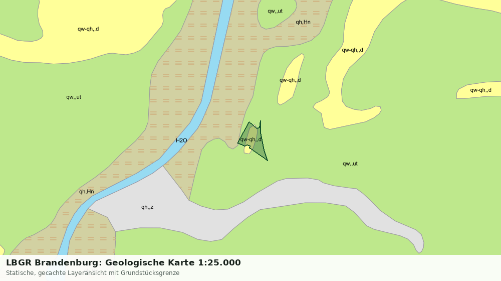 Statische Kartenansicht: LBGR Brandenburg: Geologische Karte 1:25.000