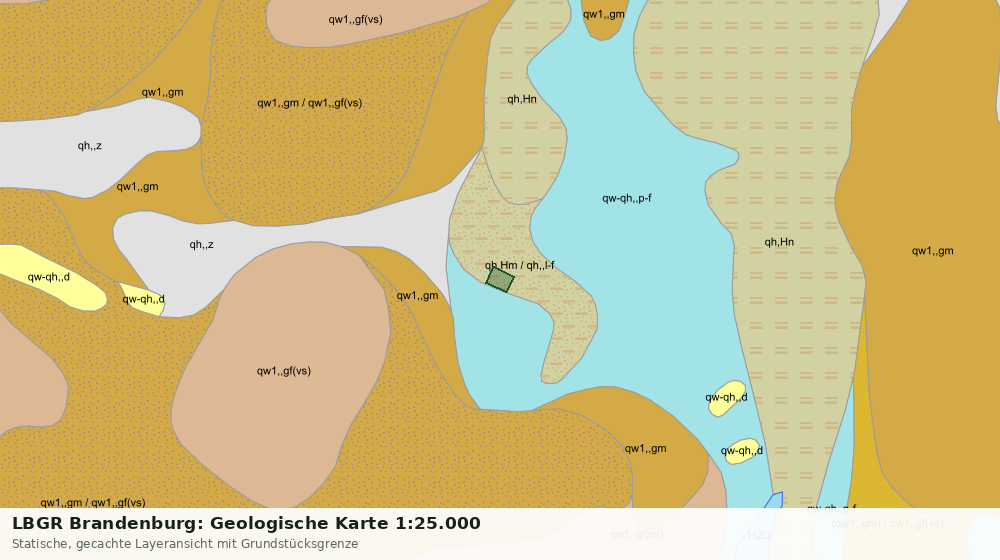 Statische Kartenansicht: LBGR Brandenburg: Geologische Karte 1:25.000