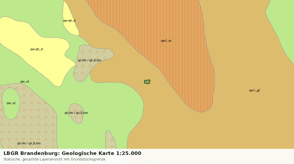 Statische Kartenansicht: LBGR Brandenburg: Geologische Karte 1:25.000