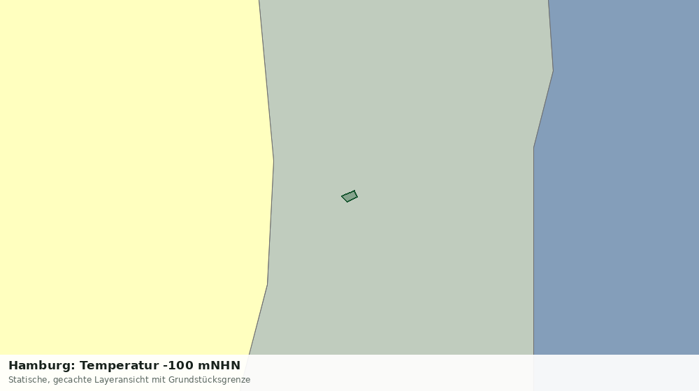 Statische Kartenansicht: Hamburg: Temperatur -100 mNHN