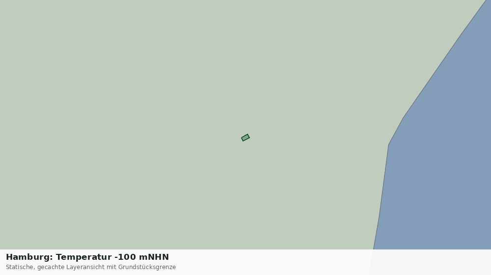 Statische Kartenansicht: Hamburg: Temperatur -100 mNHN