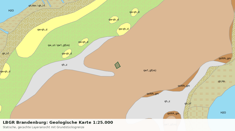 Statische Kartenansicht: LBGR Brandenburg: Geologische Karte 1:25.000