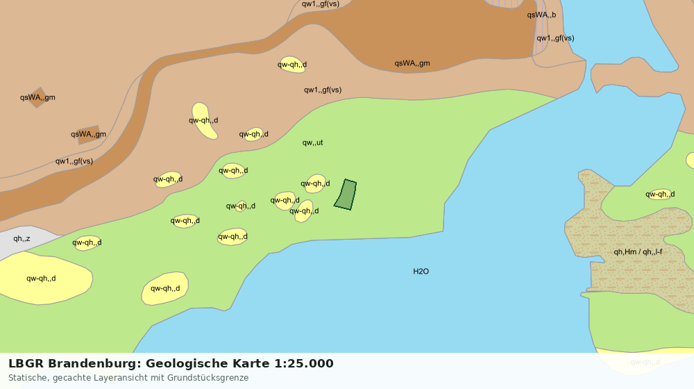 Statische Kartenansicht: LBGR Brandenburg: Geologische Karte 1:25.000