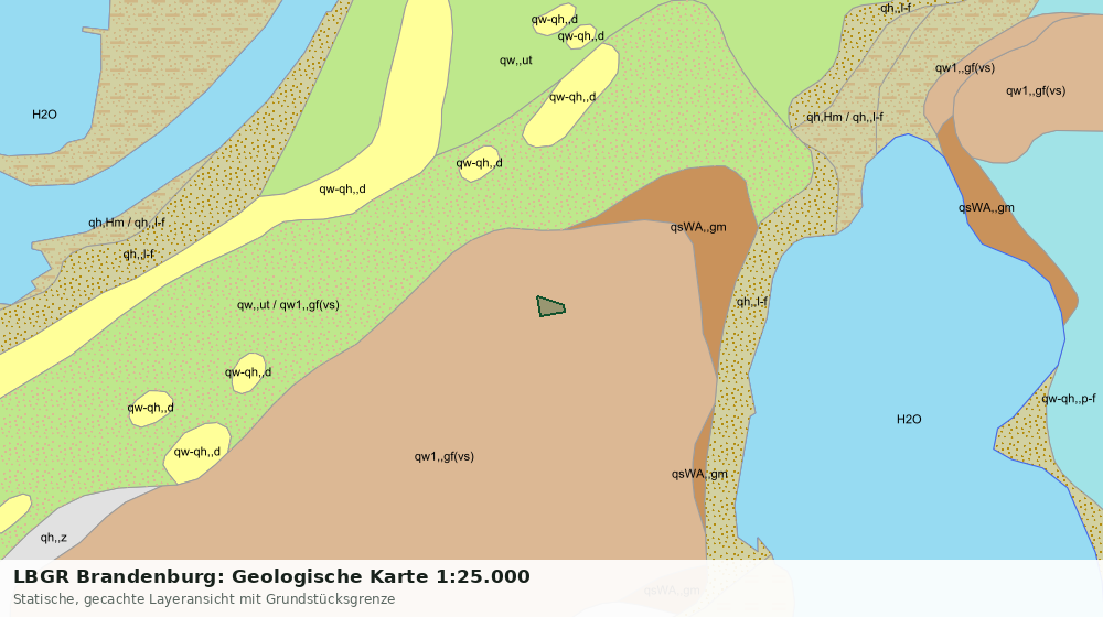 Statische Kartenansicht: LBGR Brandenburg: Geologische Karte 1:25.000