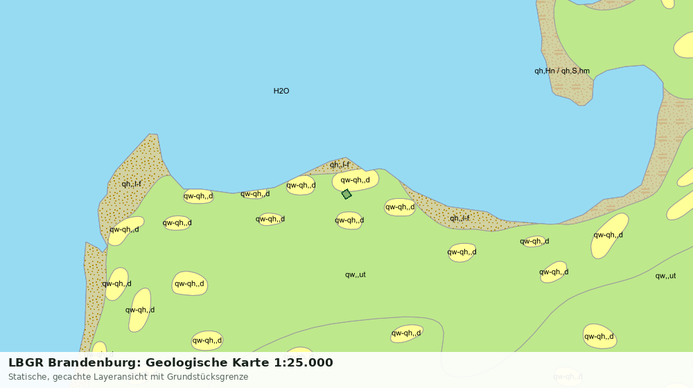 Statische Kartenansicht: LBGR Brandenburg: Geologische Karte 1:25.000
